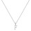 Sterling Silver Initial Pendant Necklace A-Z on Figaro Chain 1