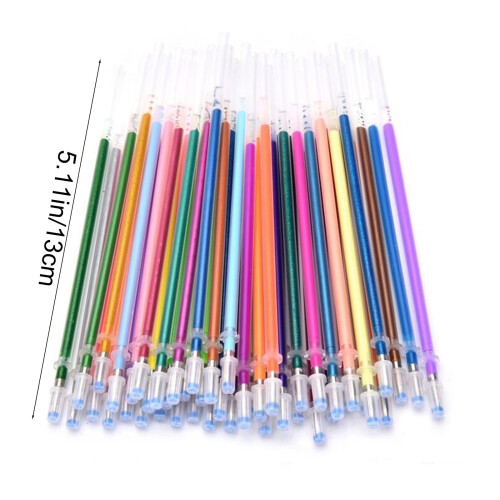 Recharges pour stylos de couleur, 48 pièces, plastique, 1 ml 2