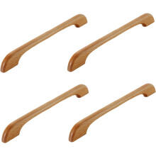 Wooden Flat Bridge Log Door Handles Beech 4 pcs 192 mm