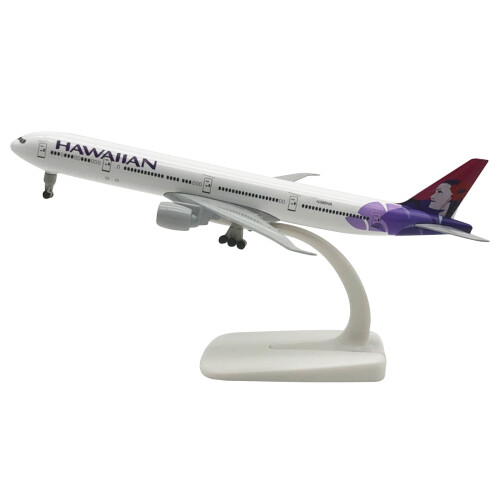 Hawaii B777 Airplane Model Retro Design with Movable Wheels 1