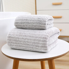 Szürke korall polár törölköző szett 2 db 35x75cm + 70x140cm
