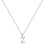 Sterling Silver Initial Pendant Necklace A-Z on Figaro Chain 1