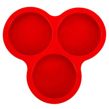 Moules à œufs en silicone pour friteuse à air et micro-ondes, 3 cavités, rouges