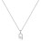 Sterling Silver Initial Pendant Necklace A-Z on Figaro Chain 1