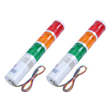 2X AC / 24V Lampara LED Rojo Verde Amarillo Luz de Senal de Torre Industrial