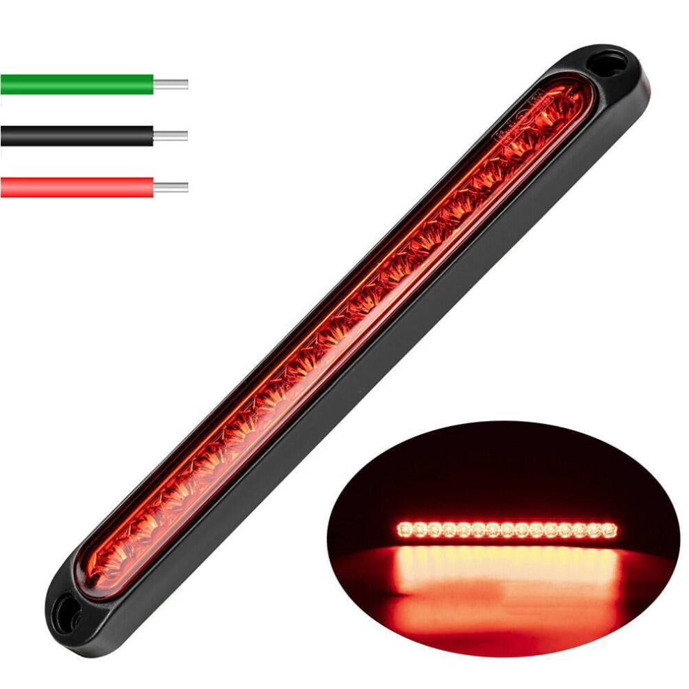 Led Trailer Brake Tail Bar Waterproof 15-Led Light/Red 919886576458