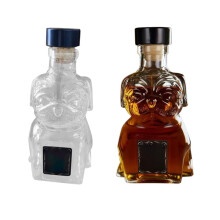 Carafe à whisky en forme de chien, distributeur de spiritueux en verre de 300 ml