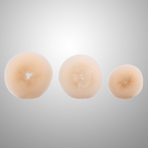 Enkla hårknuttillbehör beige 3-pack 2