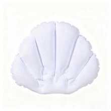 Paquete de almohadas inflables para bañera con forma de concha marina y ventosas