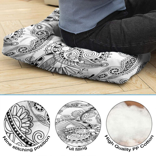 Μαξιλάρι Διαλογισμού Boho Paisley Τετράγωνο 22x22 1