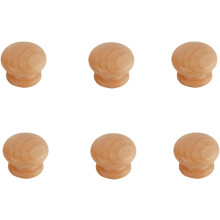 Wooden Cabinet Knobs Solid Wood 6 pcs 96 mm