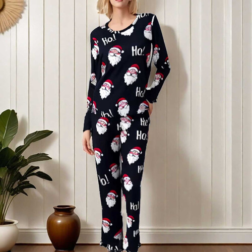 Women's Pajama Set Long Sleeve Printed Comfort Set 1