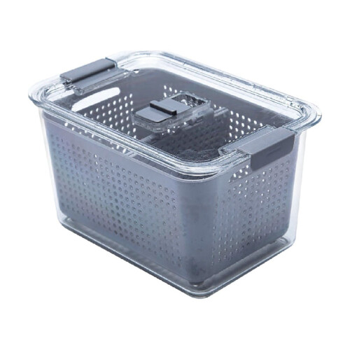 Kühlschrank-Aufbewahrungsbehälter mit Deckel und Sieb, 3er-Pack 1