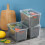 Kühlschrank-Aufbewahrungsbehälter mit Deckel und Sieb, 3er-Pack 6