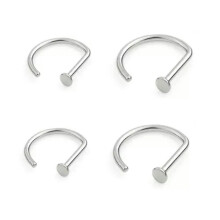 Sebészeti acél orrkarika 20G x 10mm20db