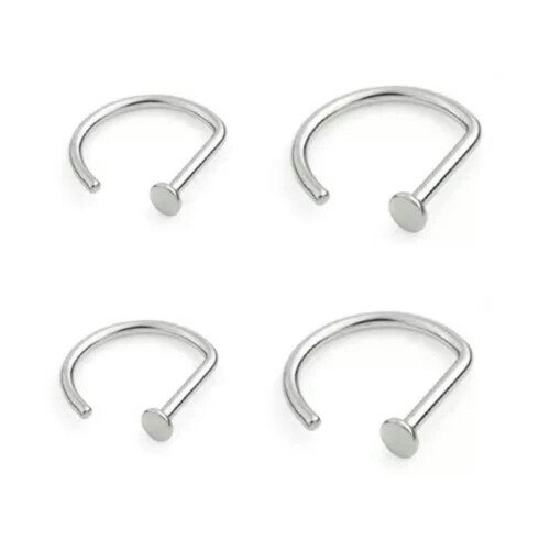 Δαχτυλίδι μύτης από χειρουργικό ατσάλι 20G x 10mm 20 τεμάχια