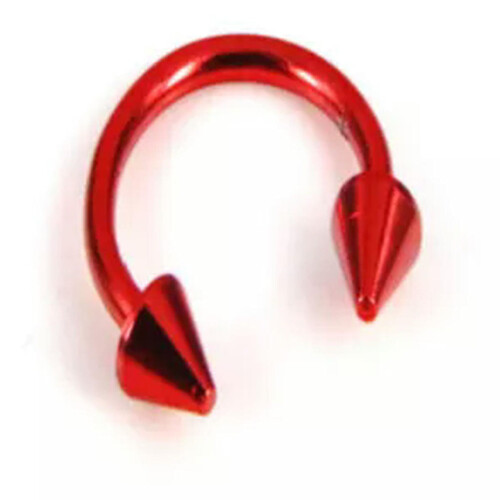 Neusring, delicate sieraden, septum piercing, rood