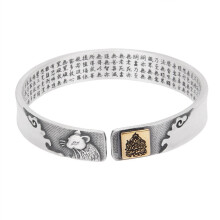Unisex-Armband aus Edelstahl mit Sternzeichen und Buddha-Anhänger