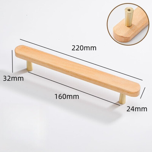 Wooden Drawer Handle Chinese Style 2 pcs 96 mm 1