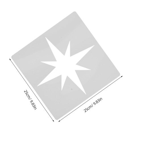 星形绘画模板 塑料材质 8件套 白色 1