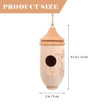 Supvox Outdoor Hanging Bird Feeder Wooden Tray Durable