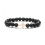 Pulseira de contas de ônix e olho de tigre, joia religiosa para 1