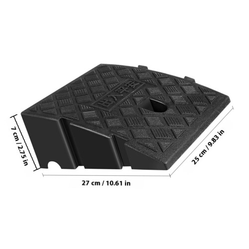 Soimiss Scooter Ramp Black Plastic Triangular Wedge 2 pcs 1