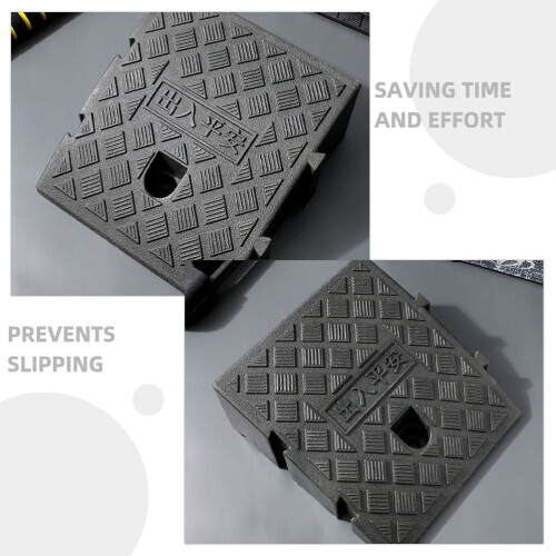 Soimiss Scooter Ramp Black Plastic Triangular Wedge 2 pcs 2