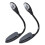 Lampe de lecture LED noire en plastique (2 pièces) 4