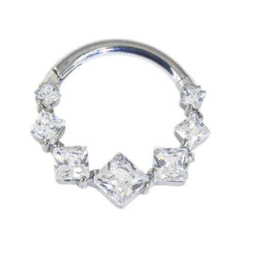 Argola nasal de titânio com microzircônias cúbicas 1