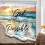 Strandhav Bibelvers Duschdraperi 72x72 tum Polyester 2