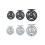 Aluminium Alloy Fly Reel Left/Right Hand 95mm Silver 3