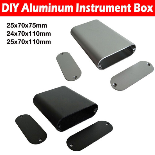 Aluminum Instrument Box for Electronics 25x70x75mm 2