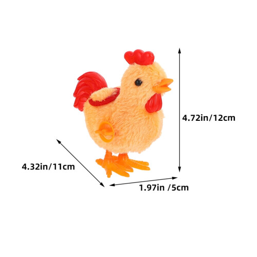Clockwork Chick Wind-Up Toy Assorted Colors 3 Pcs 1