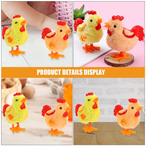 Clockwork Chick Wind-Up Toy Assorted Colors 3 Pcs 2