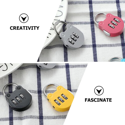 LEORX Luggage Combination Padlock Plastic 5 Pack 2