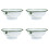 Green Enamel Bowls Set Vintage Kitchen Storage 4 pcs 8