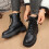 Damen-Ankle-Boots aus PU-Leder mit Fleecefutter, Größe US 8,5 8