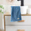 Decorative Hand Towel Blue Absorbent Soft 2-Pack 2