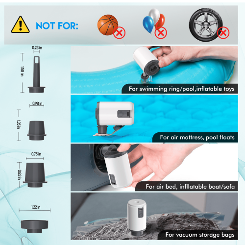 USB genopladelig mini luftpumpe til oppustelige campingaktiviteter 1