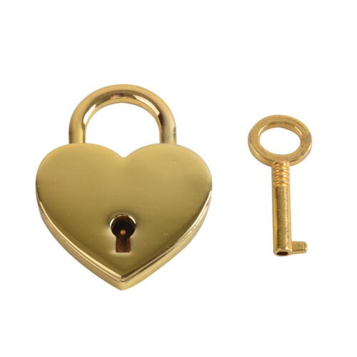 Metal Heart-Shaped Drawer Suitcase Padlock 1