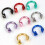Neusring, delicate sieraden, septum piercing, rood 5