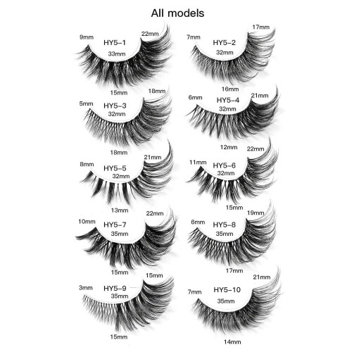 Faux cils en vison léger, volume naturel, 15 paires 1