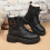 Damen-Ankle-Boots aus PU-Leder mit Fleecefutter, Größe US 8,5 5