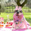 Ensemble bandana rose ajustable pour anniversaire de chien 5