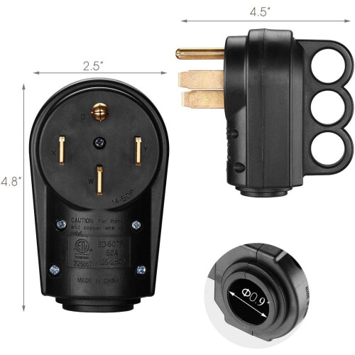 50 Amp RV Replacement Male Plug 2