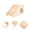Hamsterlegetøj i træ, stigehus, beige, 1 sæt 5