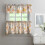 Mushroom Pattern Kitchen Curtains Set of 3 27.5x24 in 2