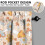 Mushroom Pattern Kitchen Curtains Set of 3 27.5x24 in 5