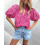 Damenbluse mit Spitzenstickerei und Cut-Outs 4